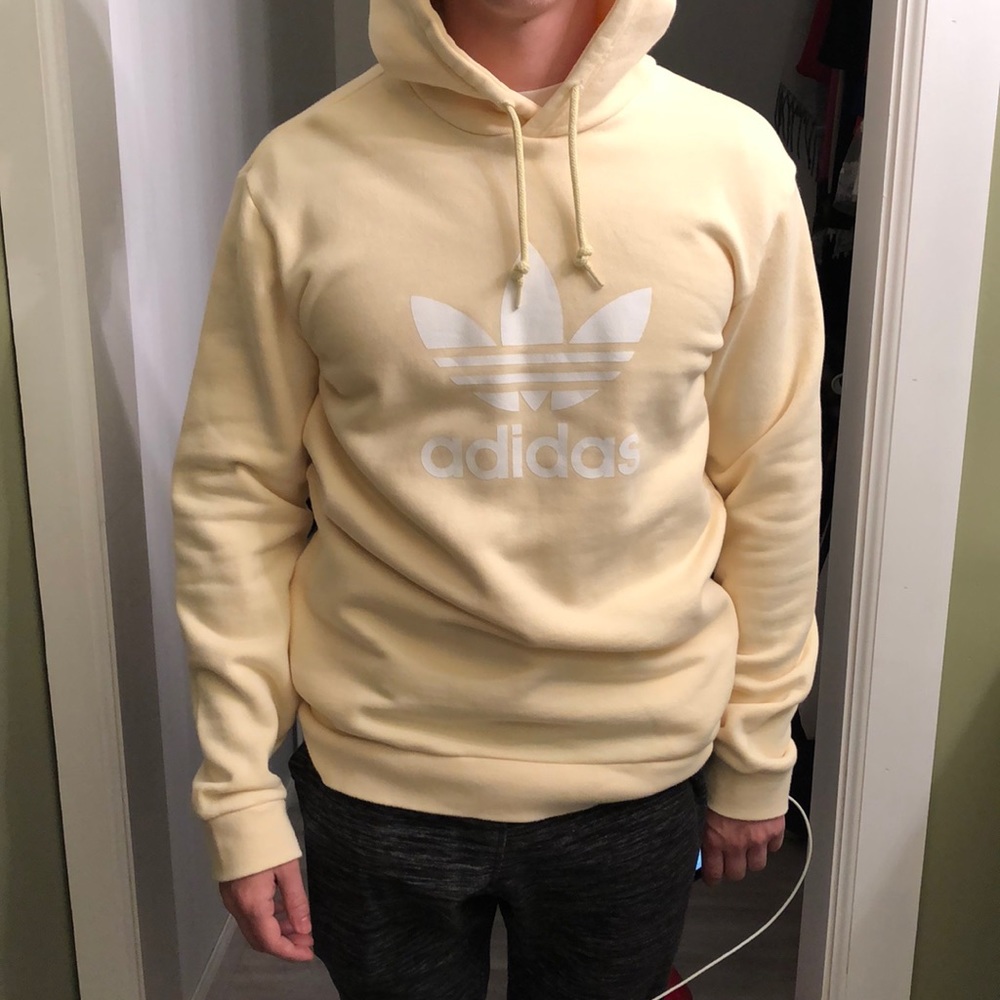 Yellow adidas sweatshirt never warm